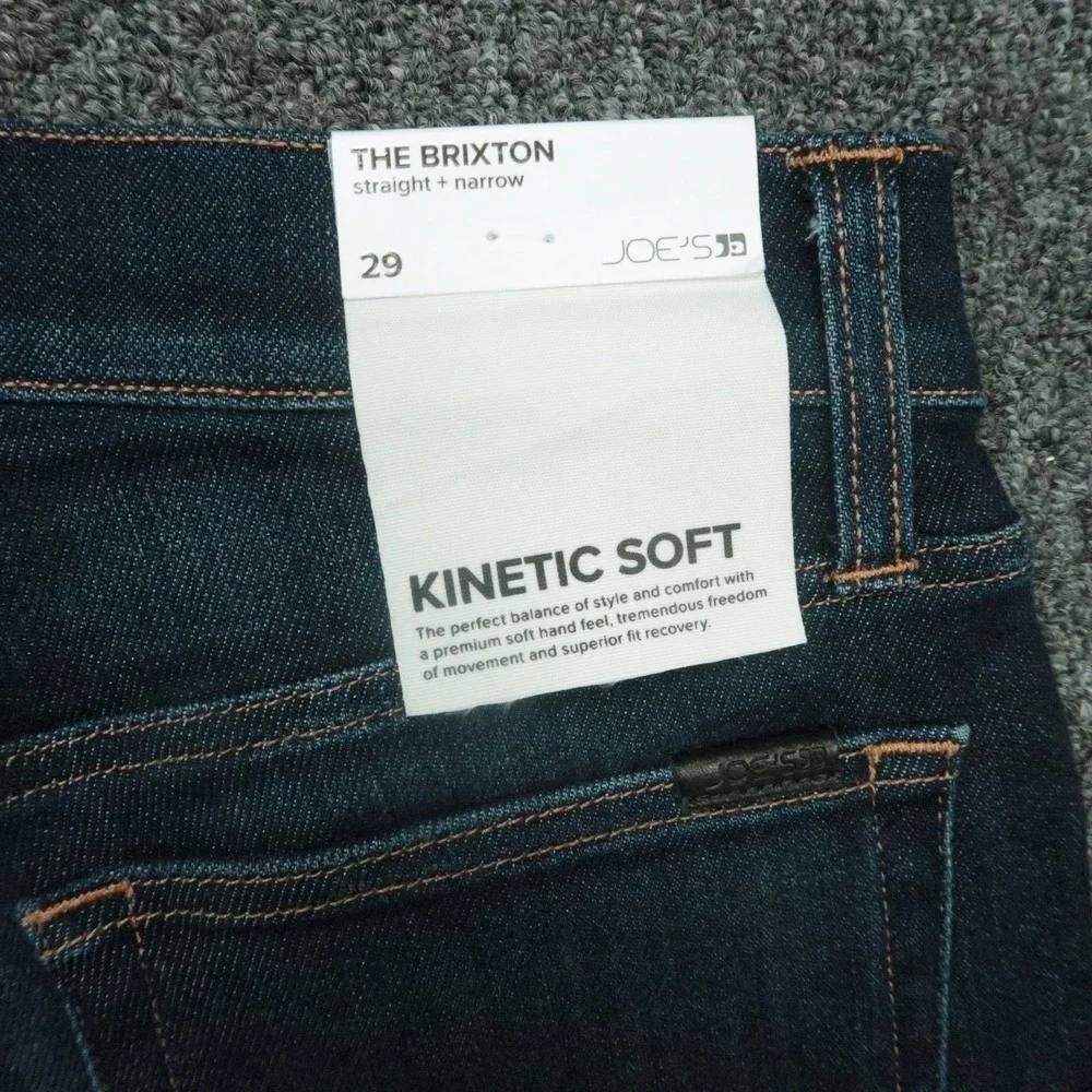 Joes Jeans Mens 29x34 Blue The Brixton Straight Narrow Kinetic Soft Denim NWT‎